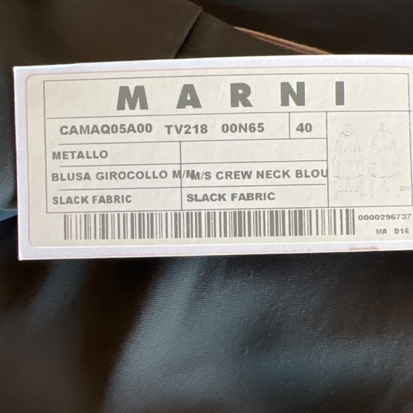 MARNI -CREW NECk BLOUSE- DARK GEEN -EUROPEAN SIZE 40 - Picture 8 of 8